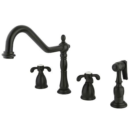 Kingston Brass Widespread Kitchen Faucet, Oil Rubbed Bronze KB1795TXBS